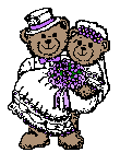 Purple wedding - wedding bears